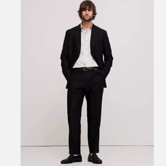 Banana Republic Mens 31x32 Black Modern Classic Plain Weave Trouser Pants RT$140 - Picture 1 of 10